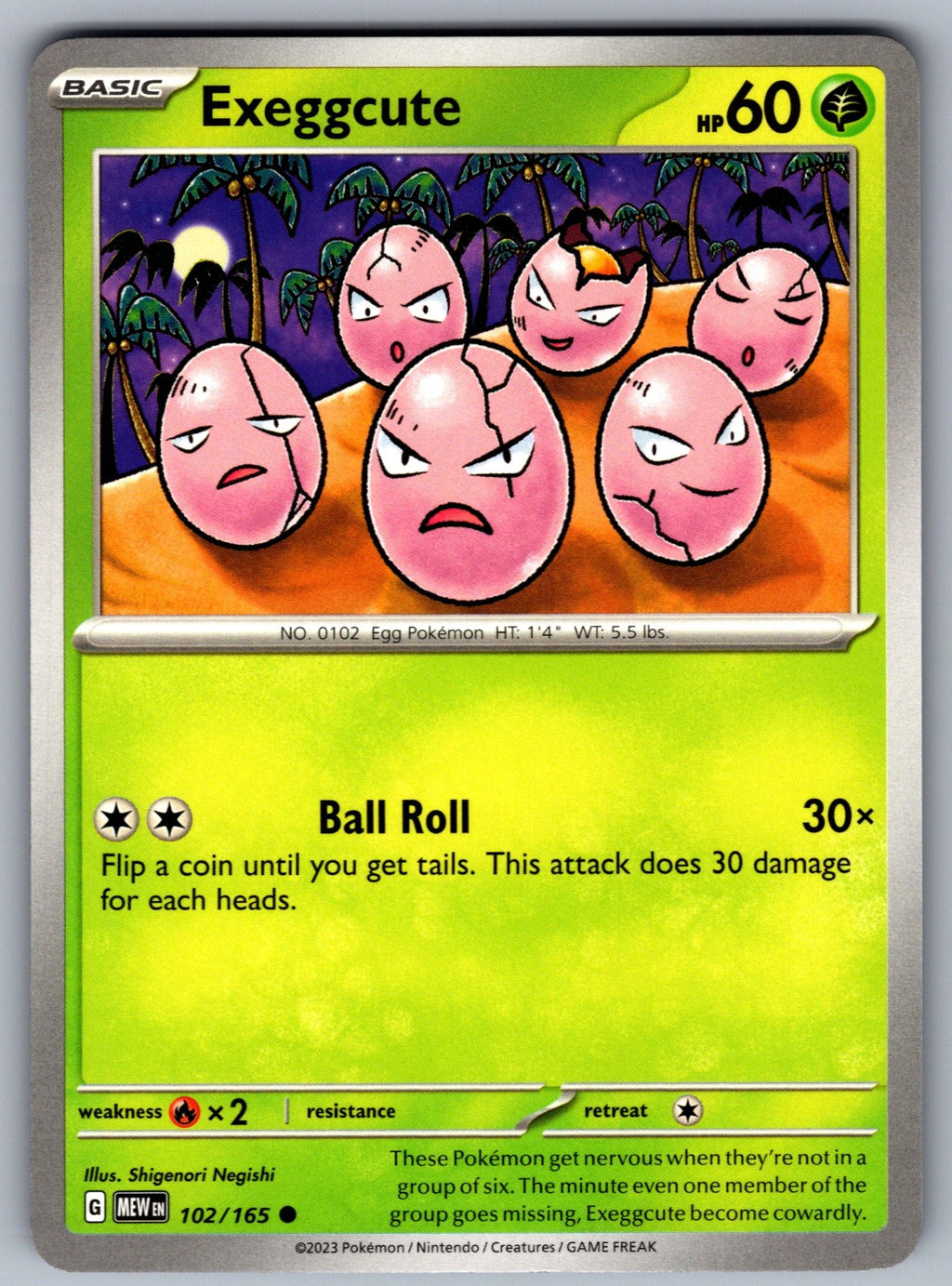 Exeggcute Common SV: Scarlet & Violet 151 102/165 NM 2023