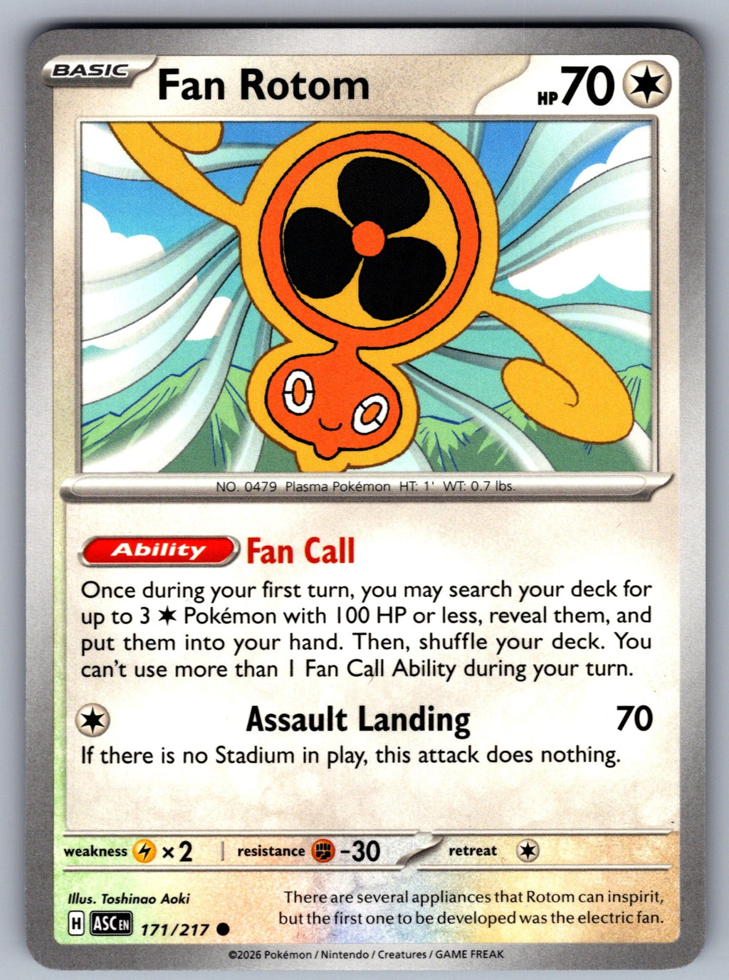 Fan Rotom Common ME: Ascended Heroes 171/217 NM 2026