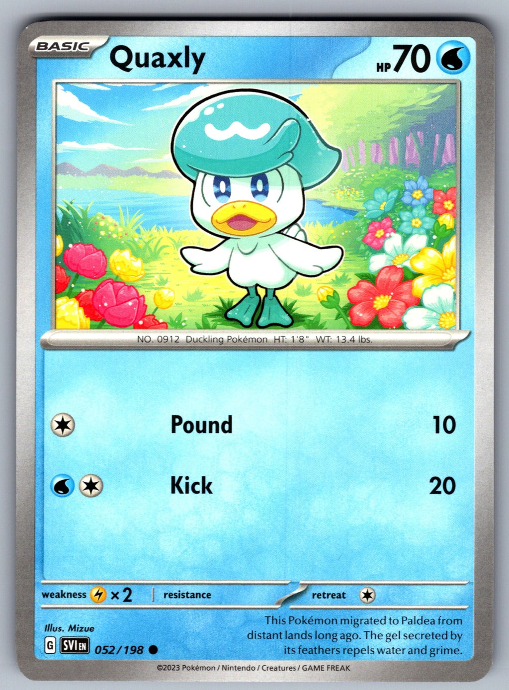 Quaxly Common SV01: Scarlet & Violet Base Set 052/198 NM 2023