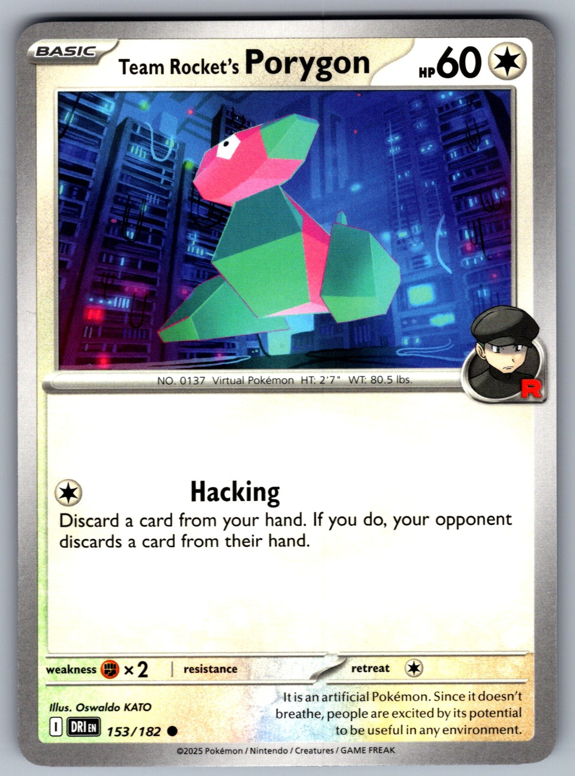 Team Rocket's Porygon Common SV10: Destined Rivals 153/182 NM 2025