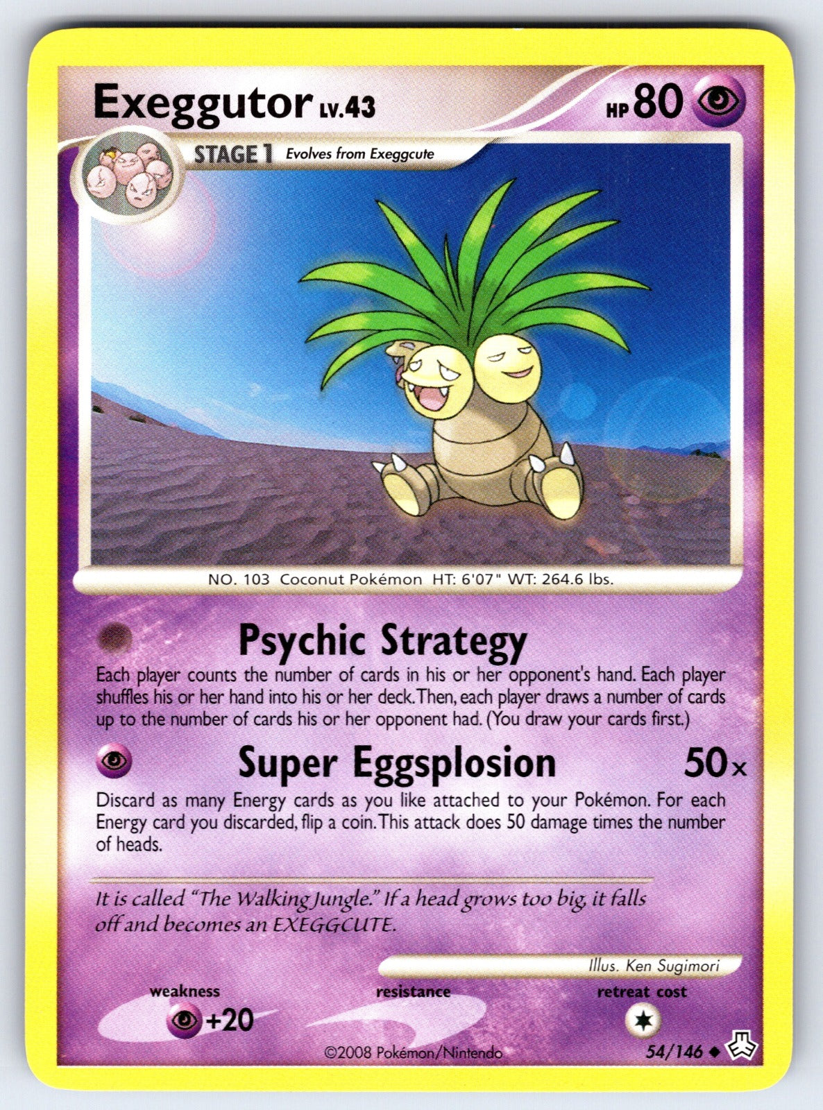 Exeggutor Uncommon Legends Awakened 54/146 LP 2008