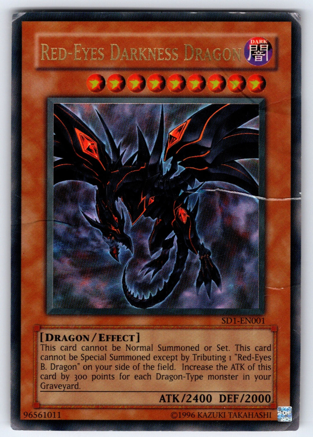 Red-Eyes Darkness Dragon Unlimited Ultra Rare Structure Deck: Dragon's Roar SD1-