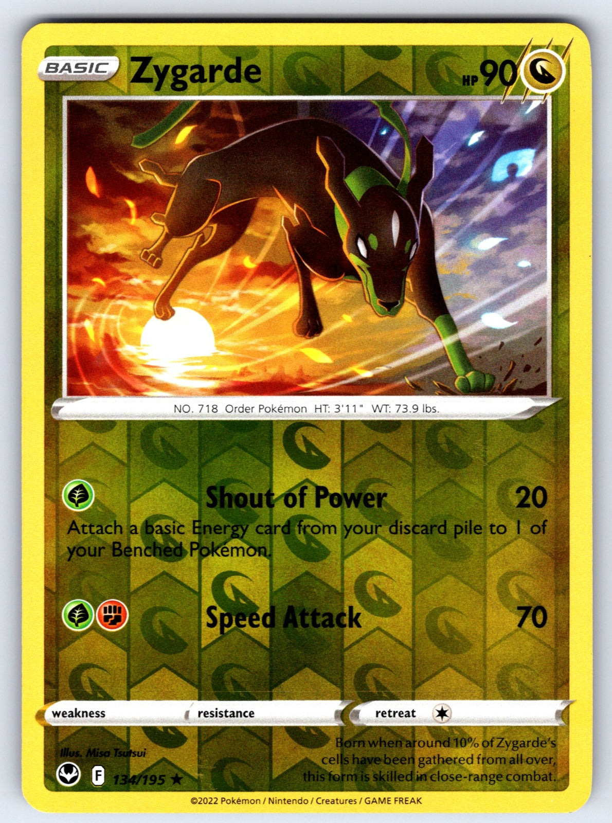 Zygarde Reverse Holo Rare SWSH12: Silver Tempest 134/195 NM 2022