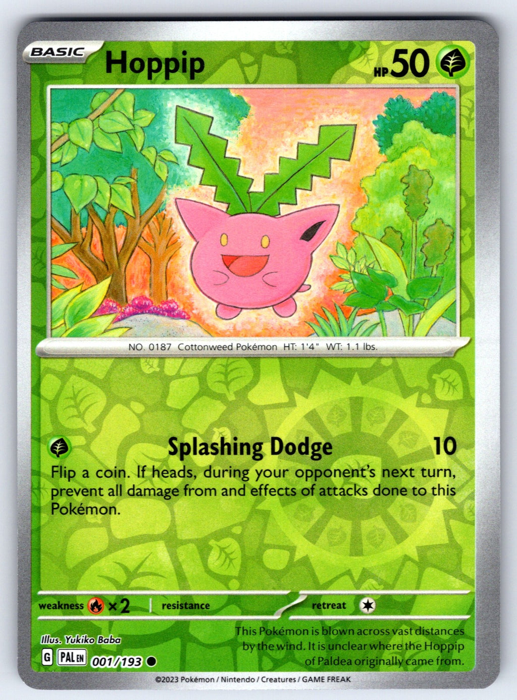 Hoppip Reverse Holo Common SWSH07: Evolving Skies 002/203 NM 2021
