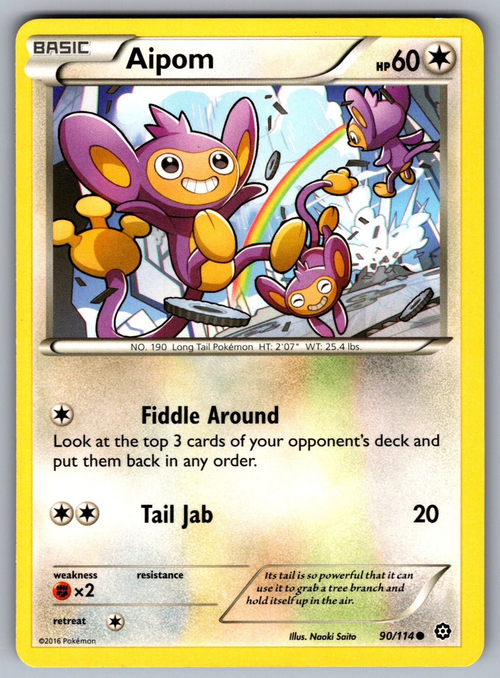 Aipom Common XY - Steam Siege 90/114 LP 2016