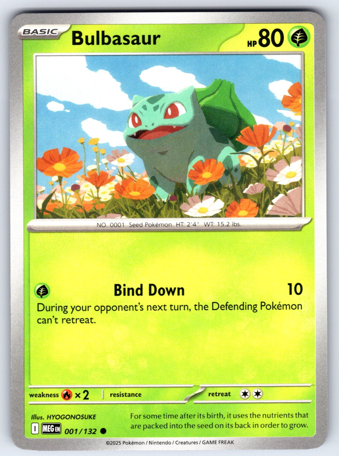 Bulbasaur Common ME01: Mega Evolution 001/132 NM 2025
