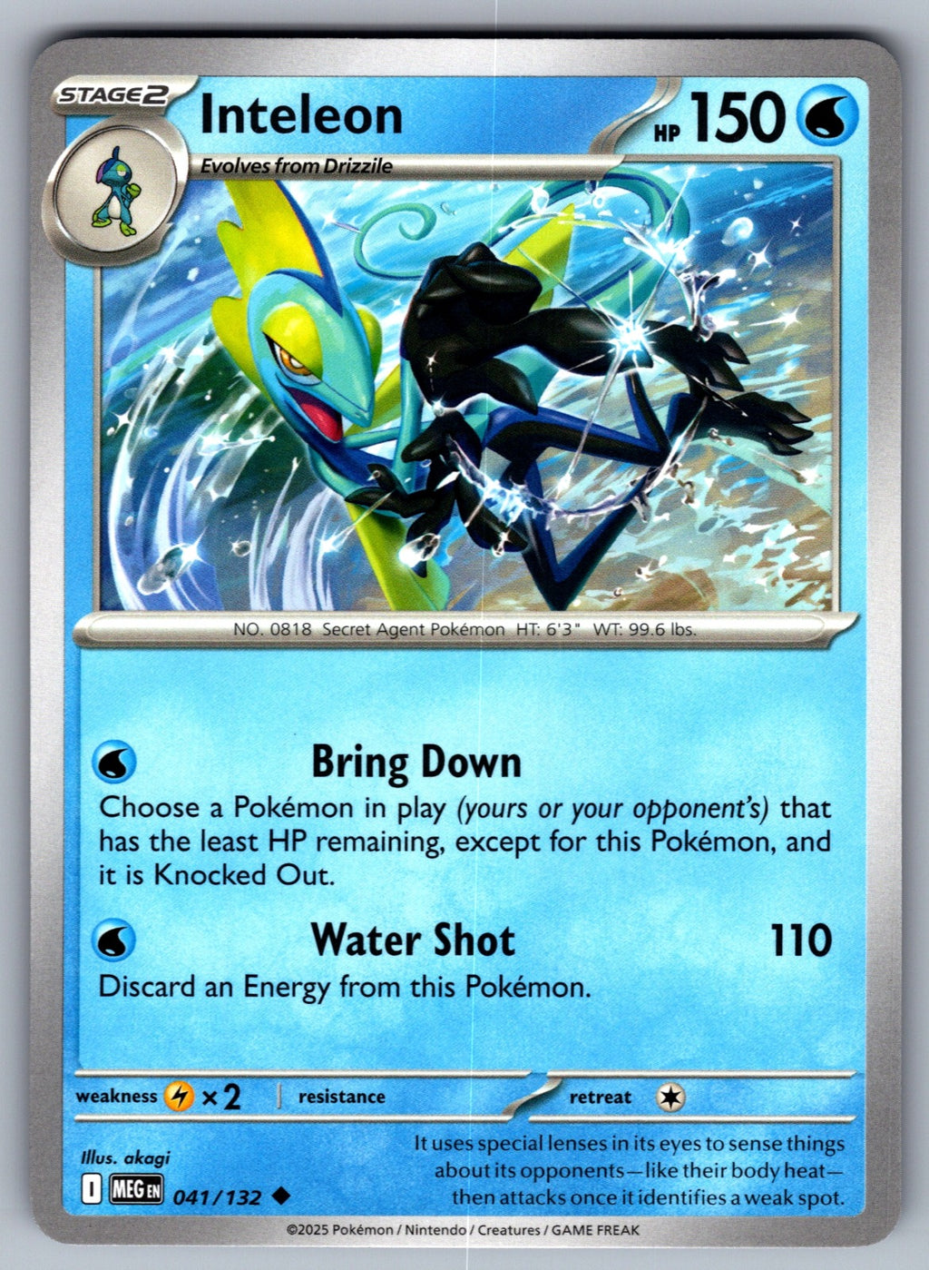 Inteleon Uncommon ME01: Mega Evolution 041/132 NM 2025