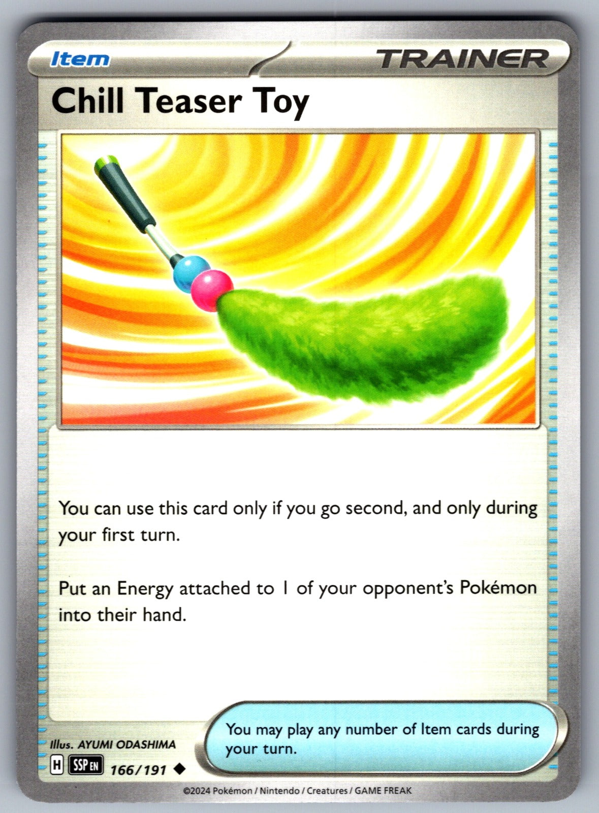 Chill Teaser Toy Uncommon SV08: Surging Sparks 166/191 NM 2024