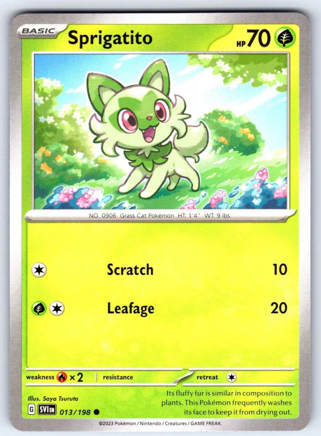 Sprigatito Common SV01: Scarlet & Violet Base Set 013/198 NM 2023