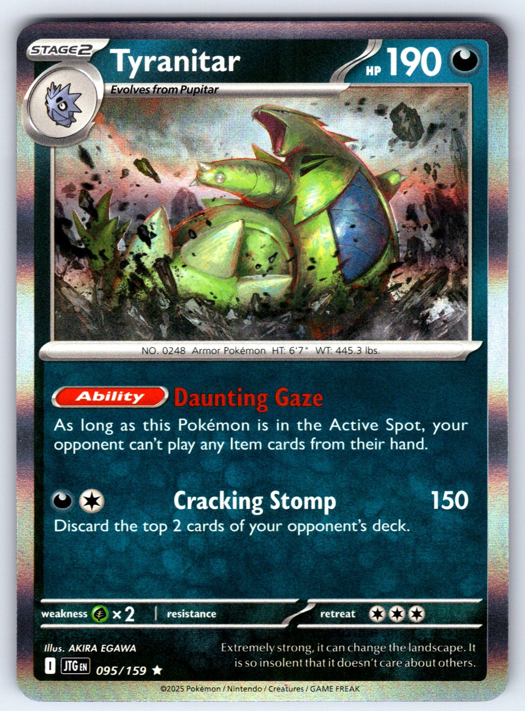 Tyranitar Holo Rare SV09: Journey Together 095/159 NM 2025