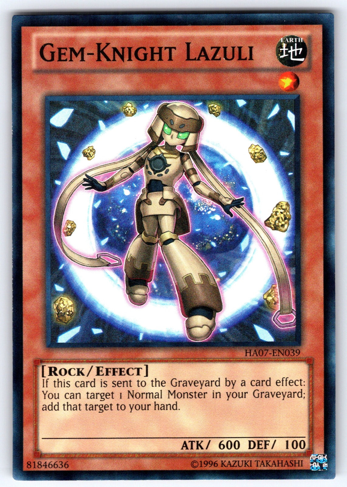 Gem-Knight Lazuli Unlimited Super Rare Hidden Arsenal 7: Knight of Stars HA07-EN