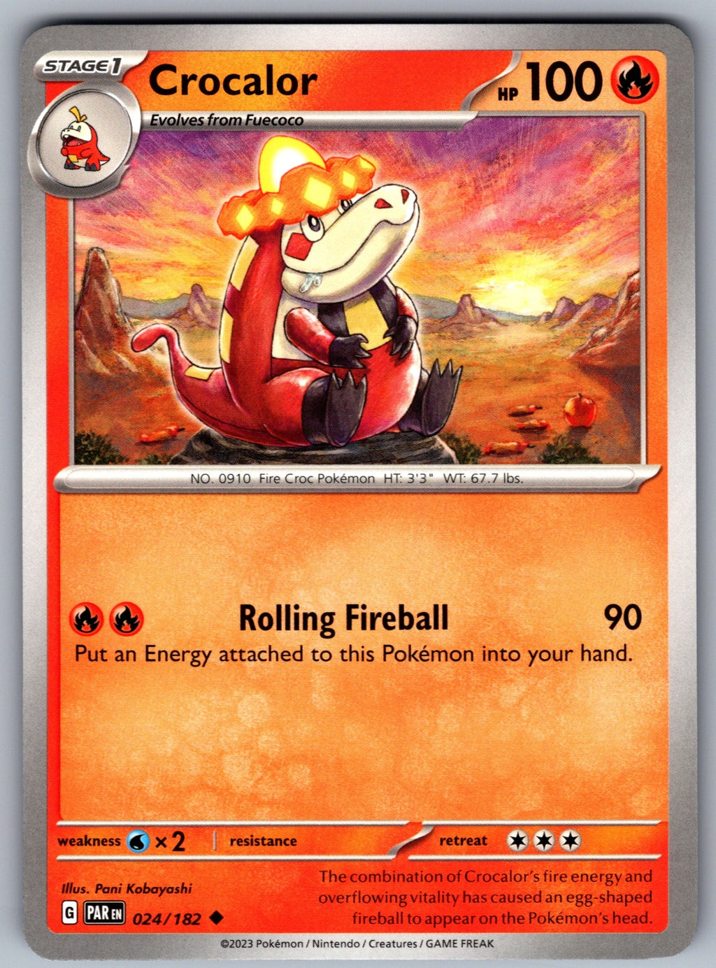 Crocalor Uncommon SV04: Paradox Rift 024/182 NM 2023