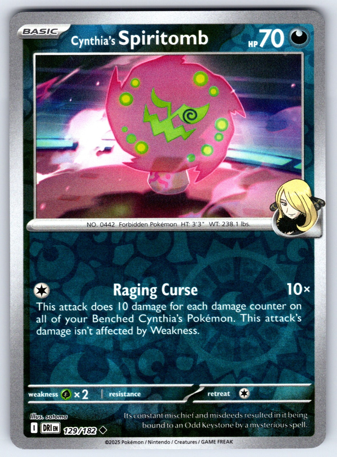 Cynthia's Spiritomb Uncommon SV10: Destined Rivals 129/182 NM 2025