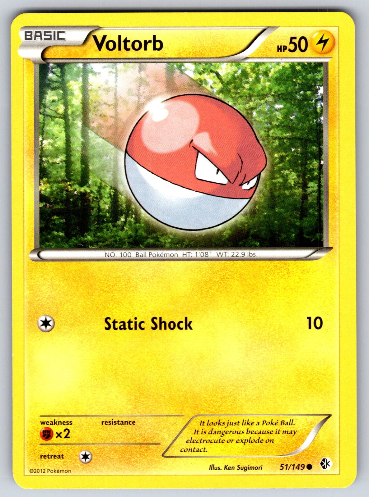 Voltorb Common Boundaries Crossed 51/149 LP 2012