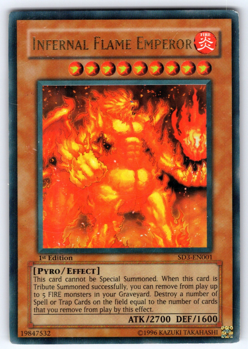 Infernal Flame Emperor 1st Edition Ultra Rare Structure Deck: Blaze of Destructi