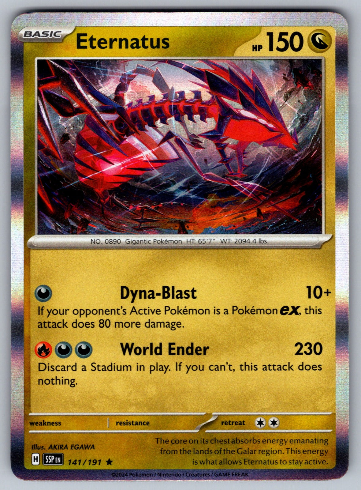 Eternatus Holo Rare SV08: Surging Sparks 141/191 NM 2024