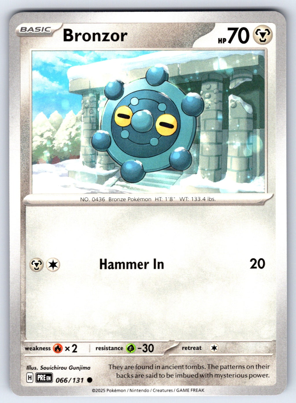 Bronzor Common SV: Prismatic Evolutions 066/131 NM 2025