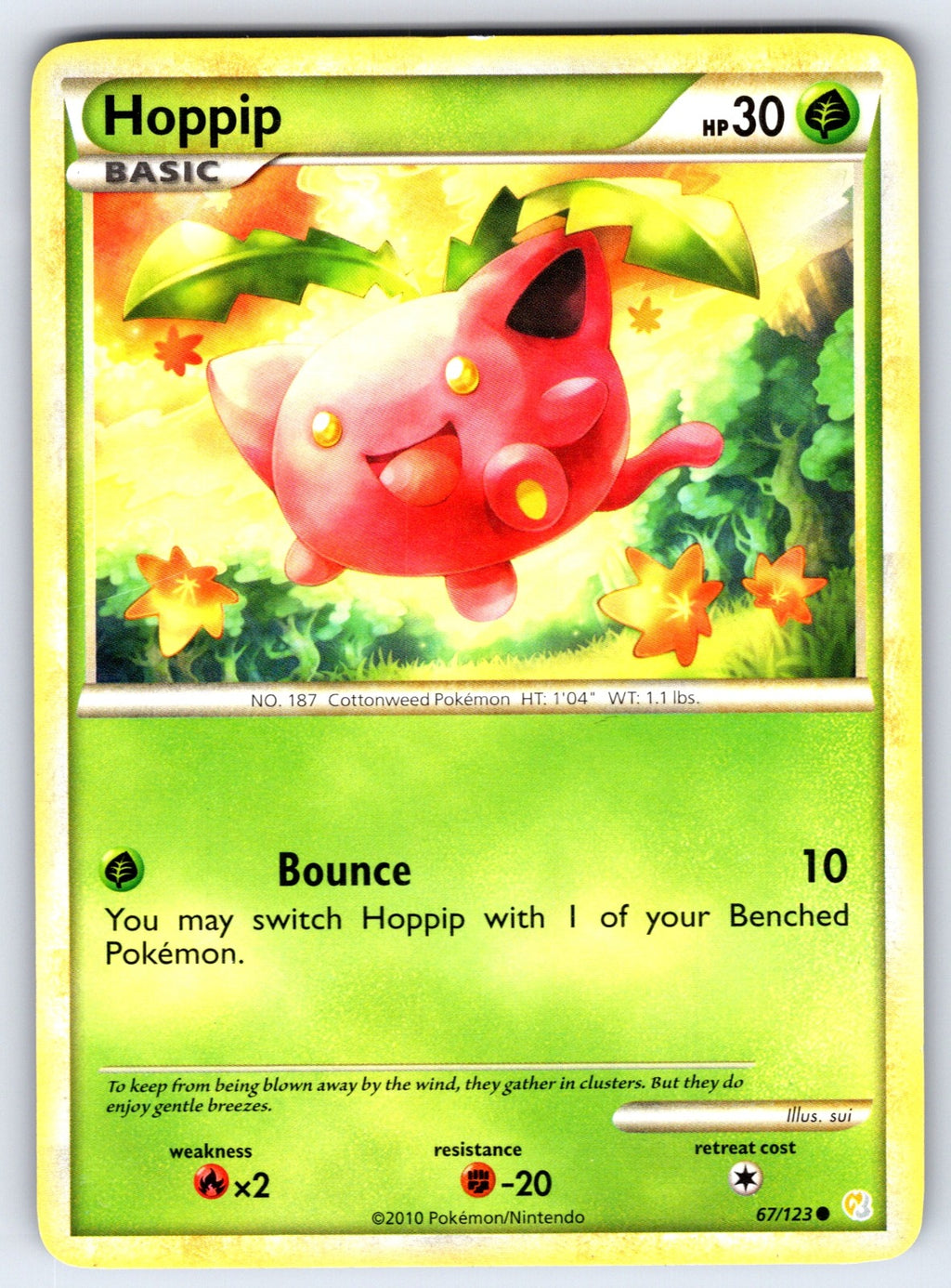 Hoppip Common HeartGold SoulSilver 67/123 LP 2010