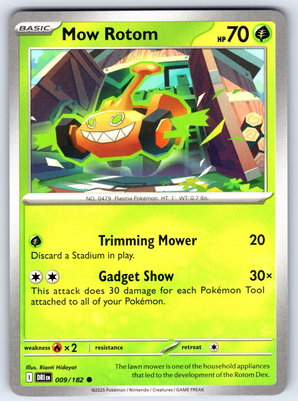 Mow Rotom Common SV10: Destined Rivals 009/182 NM 2025