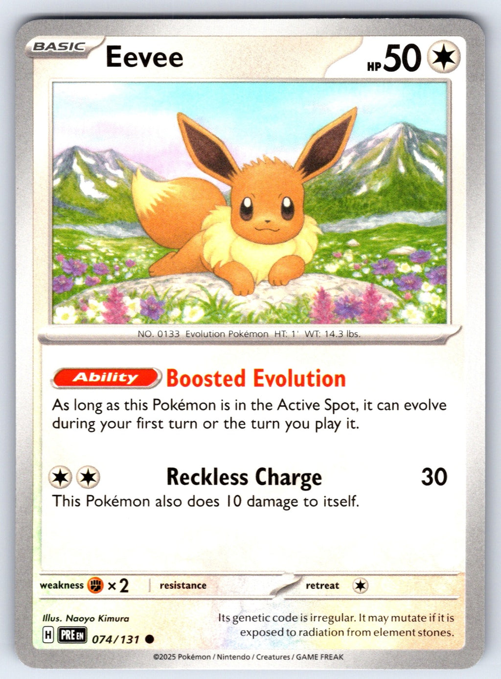 Eevee Common SV: Prismatic Evolutions 074/131 NM 2025