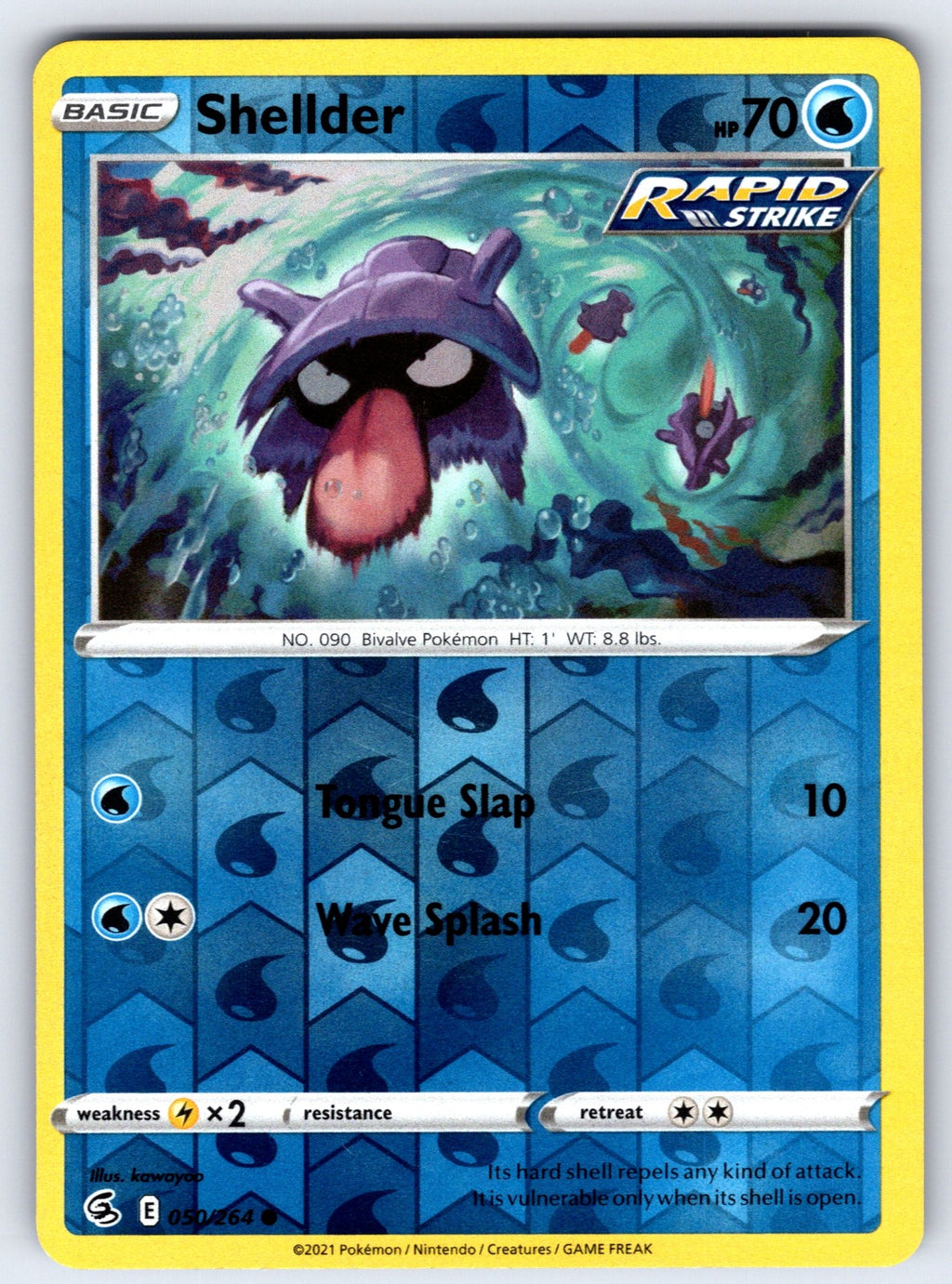 Shellder Reverse Holo Common SM Base Set 33/149 NM 2017