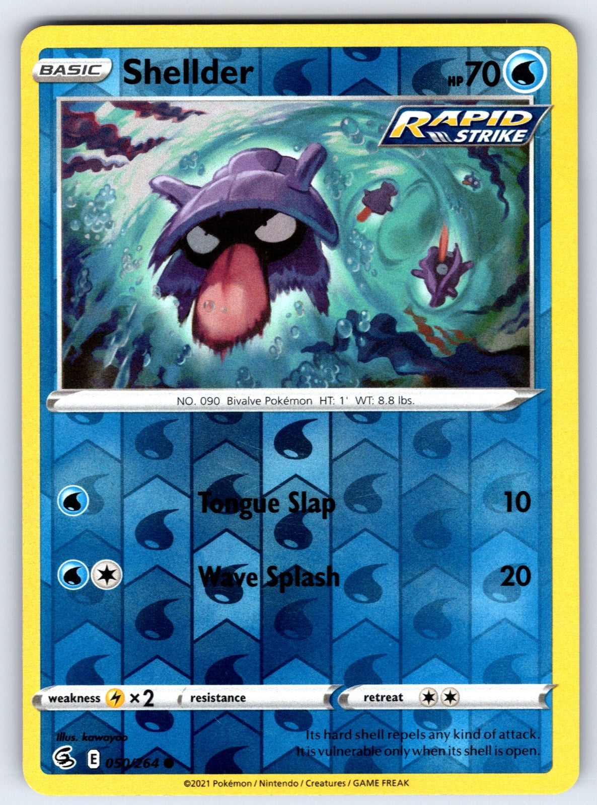 Shellder Reverse Holo Common SM Base Set 33/149 NM 2017