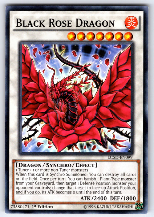 Black Rose Dragon 1st Edition Common Legendary Collection 5D's LC5D-EN099 NM 201