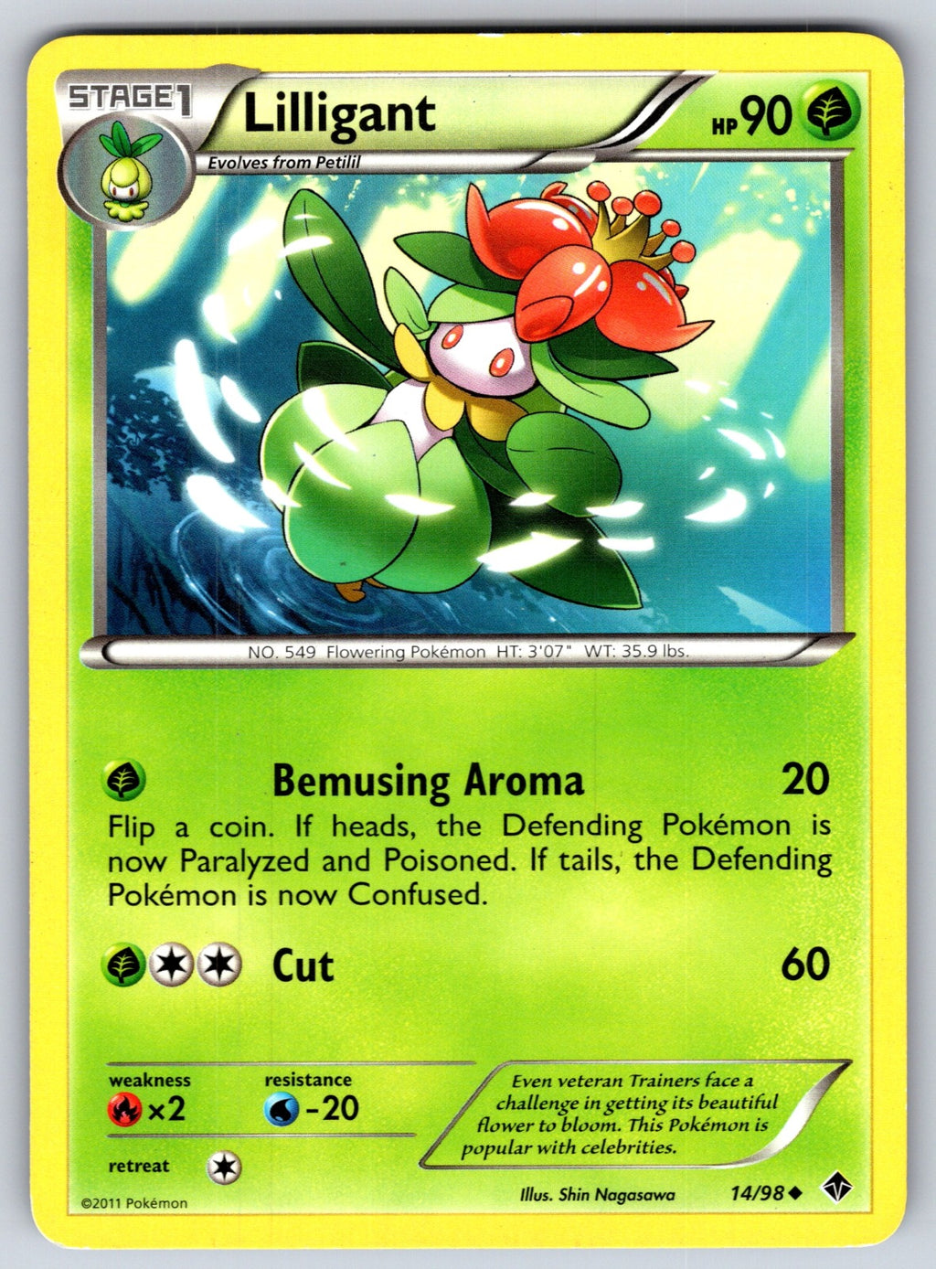 Lilligant Uncommon Emerging Powers 14/98 LP 2011