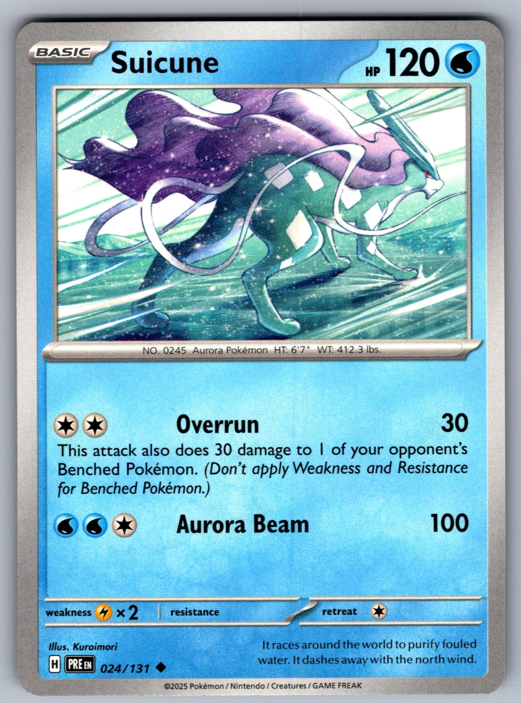 Suicune Uncommon SV: Prismatic Evolutions 024/131 NM 2025