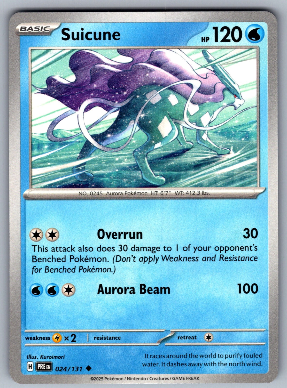 Suicune Uncommon SV: Prismatic Evolutions 024/131 NM 2025