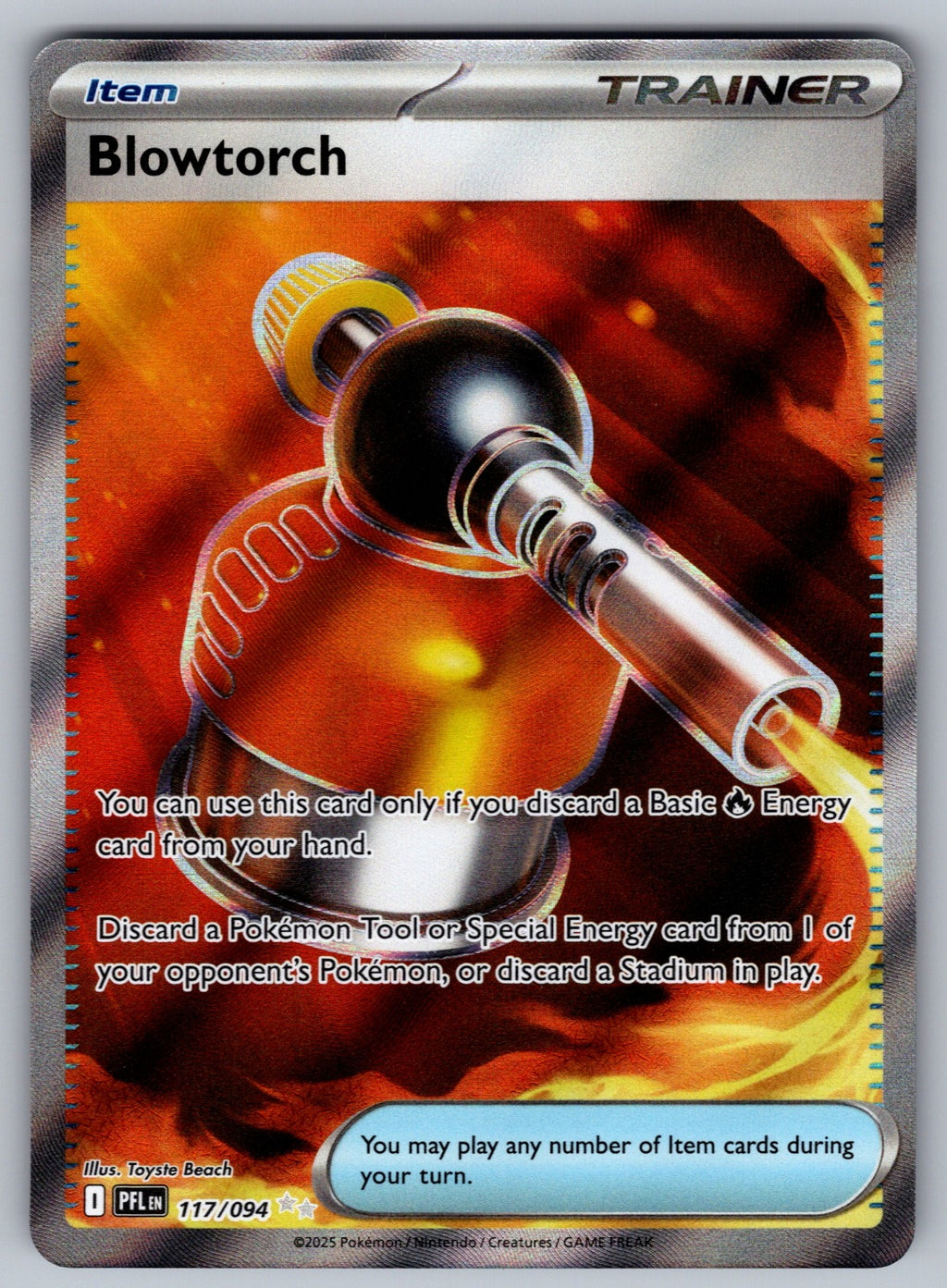 Blowtorch Holo Ultra Rare ME02: Phantasmal Flames 117/094 NM 2025