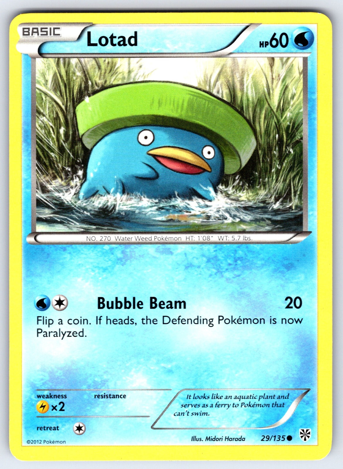 Lotad Common Plasma Storm 29/135 LP 2013