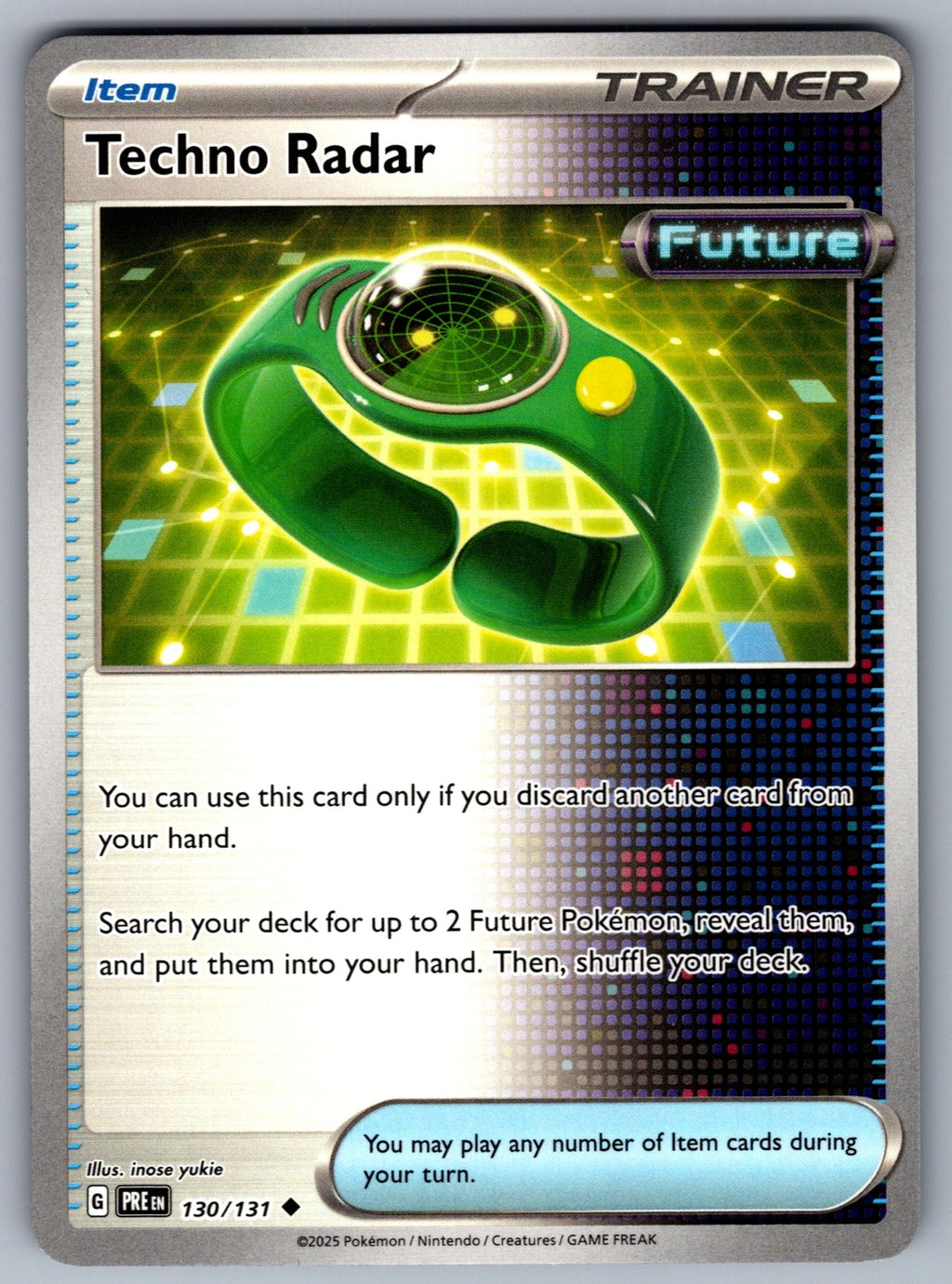 Techno Radar Uncommon SV: Prismatic Evolutions 130/131 NM 2025