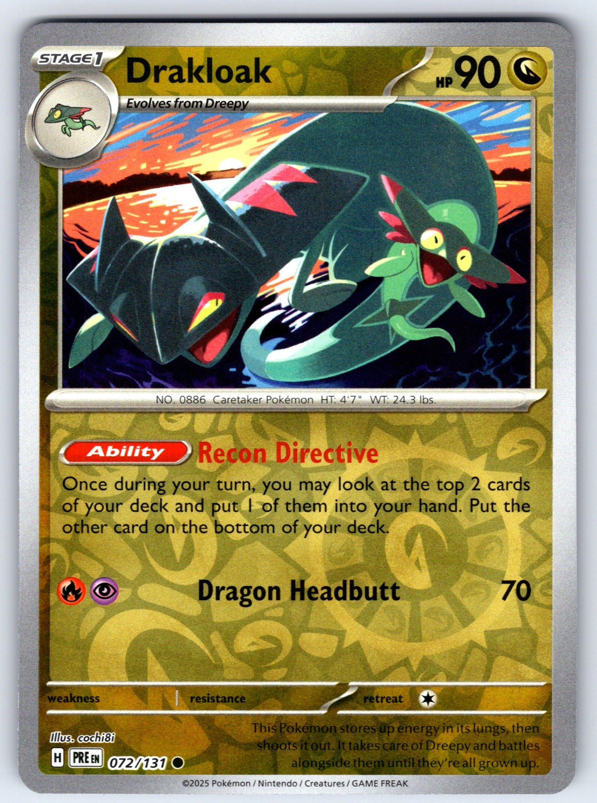 Drakloak Holo Common Prize Pack Series Cards 129/167 NM 2022