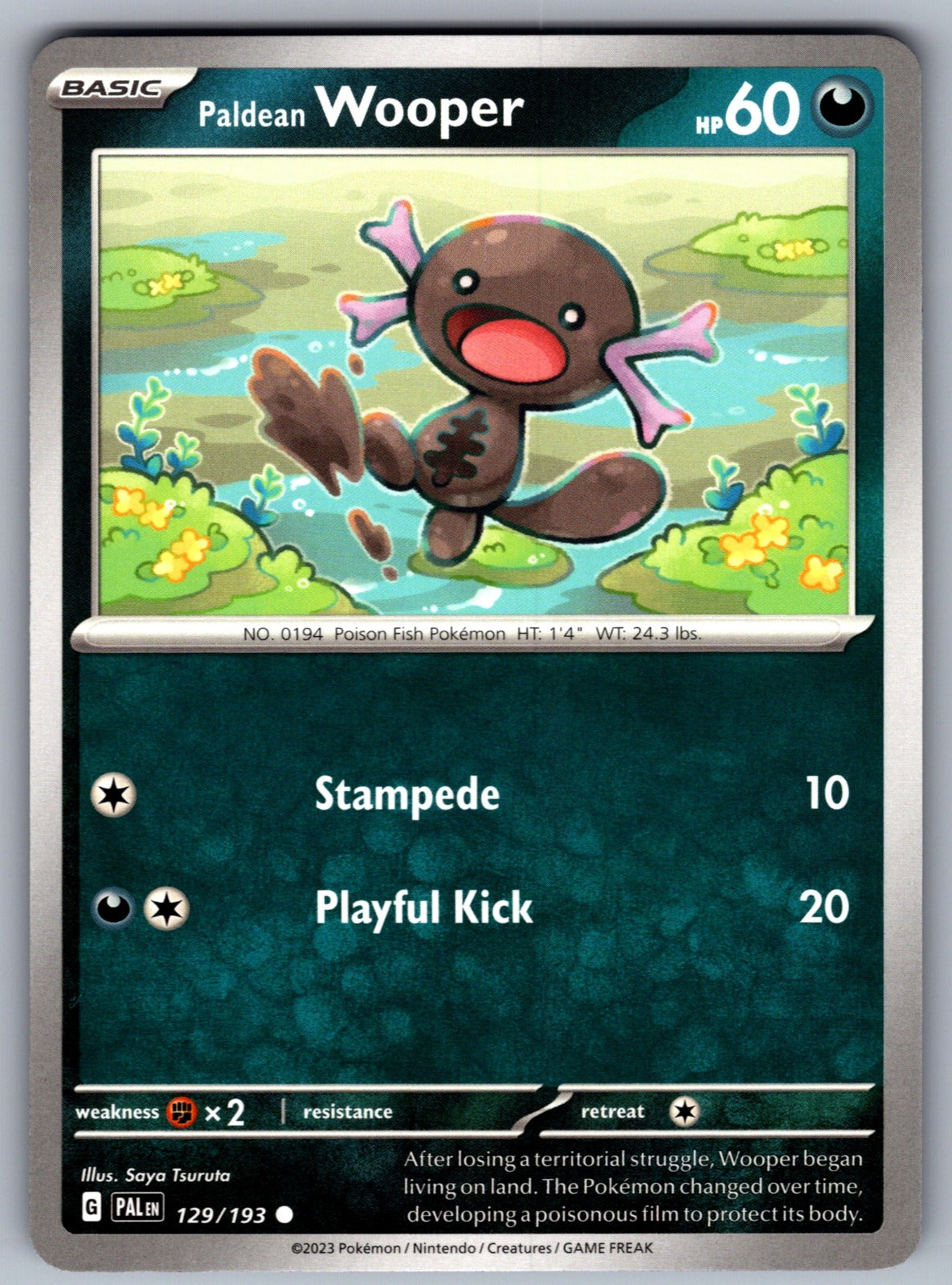 Paldean Wooper Common SV02: Paldea Evolved 129/193 NM 2023