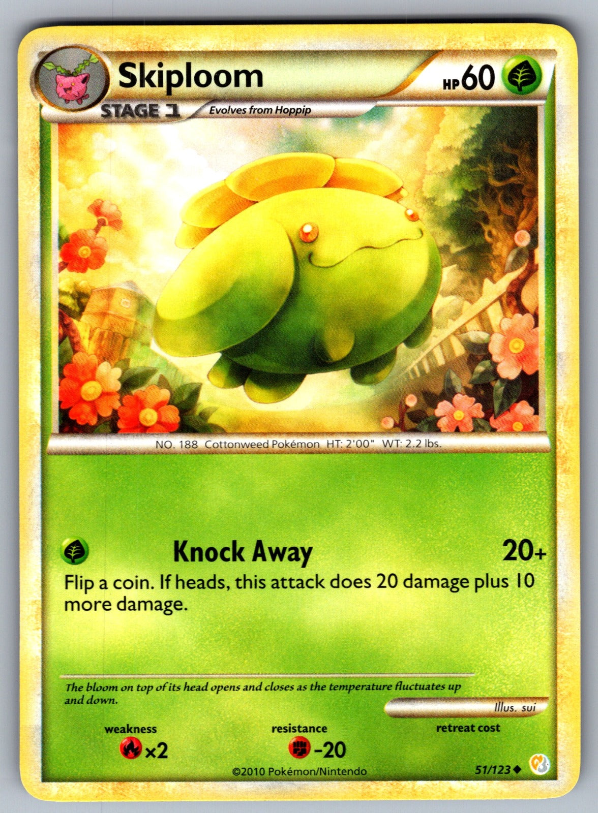 Skiploom Uncommon HeartGold SoulSilver 51/123 LP 2010