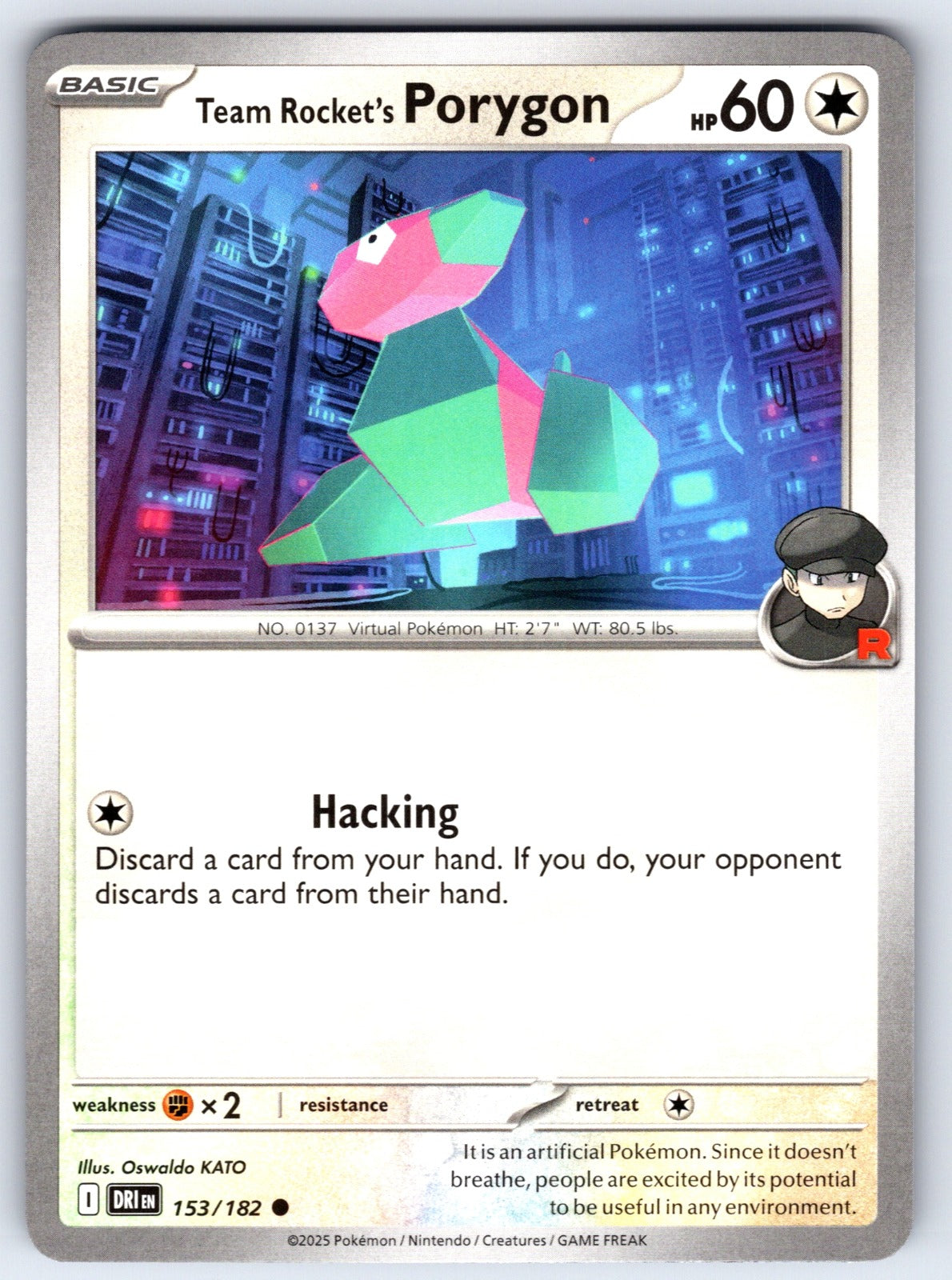 Team Rocket's Porygon Common SV10: Destined Rivals 153/182 NM 2025