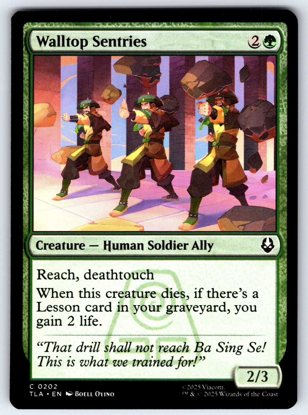 Walltop Sentries C Avatar: The Last Airbender 202 NM 2025