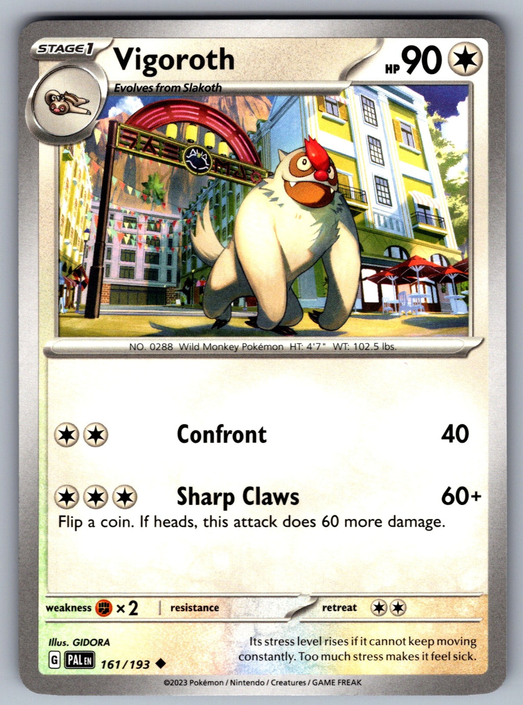 Vigoroth Uncommon SV02: Paldea Evolved 161/193 NM 2023