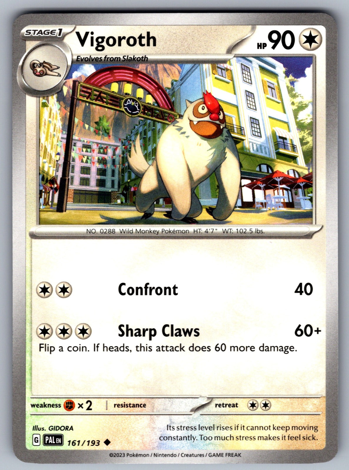 Vigoroth Uncommon SV02: Paldea Evolved 161/193 NM 2023