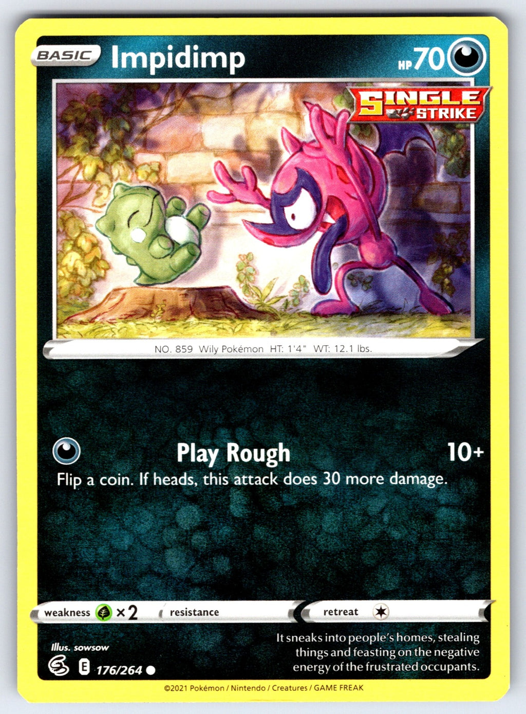Impidimp Common SWSH08: Fusion Strike 176/264 NM 2021