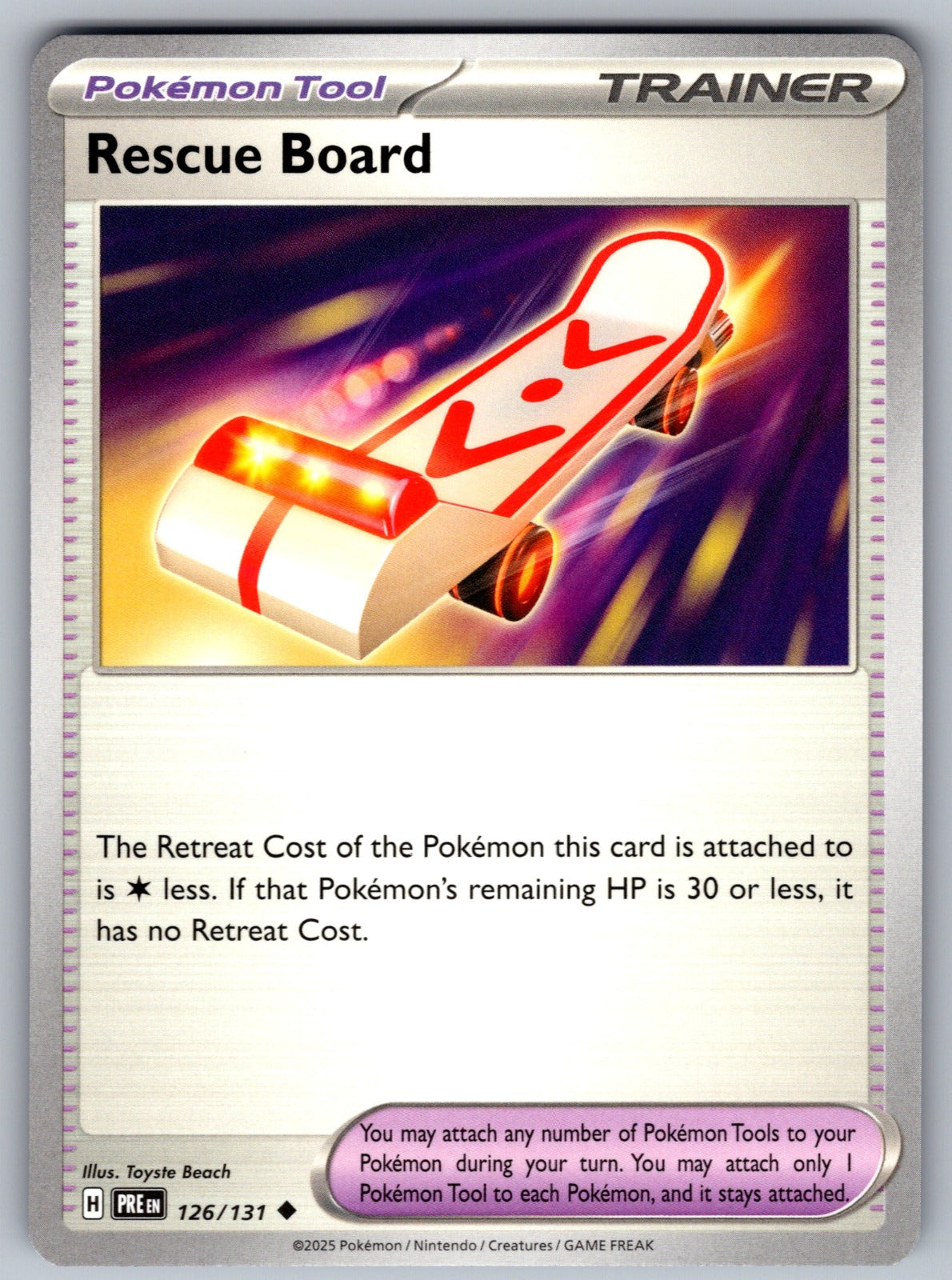 Rescue Board Uncommon SV: Prismatic Evolutions 126/131 NM 2025