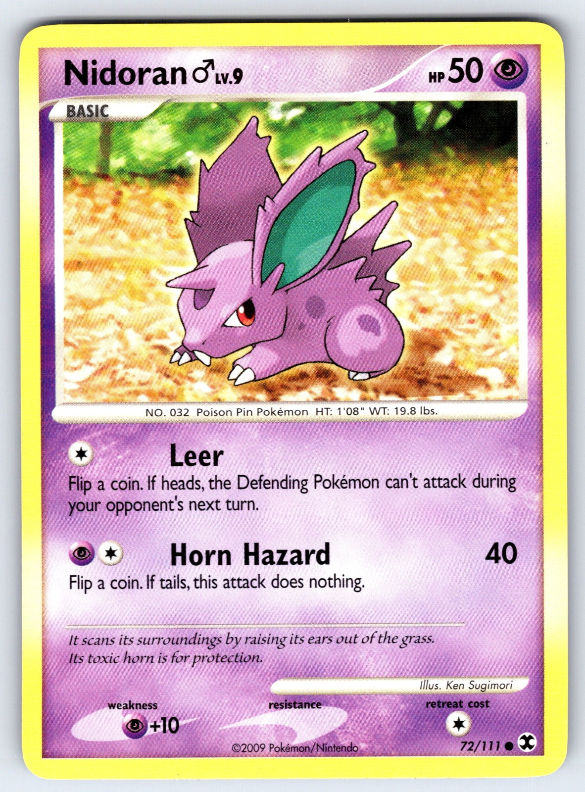 Nidoran M Common Rising Rivals 72/111 LP 2009