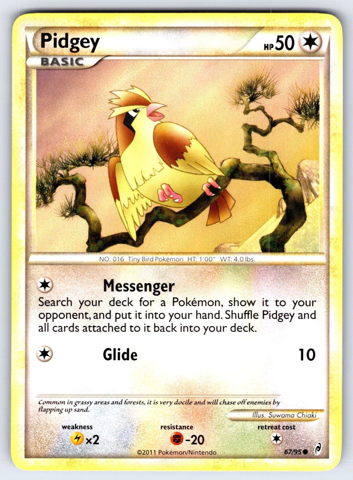 Pidgey Common Call of Legends 67/95 LP 2011