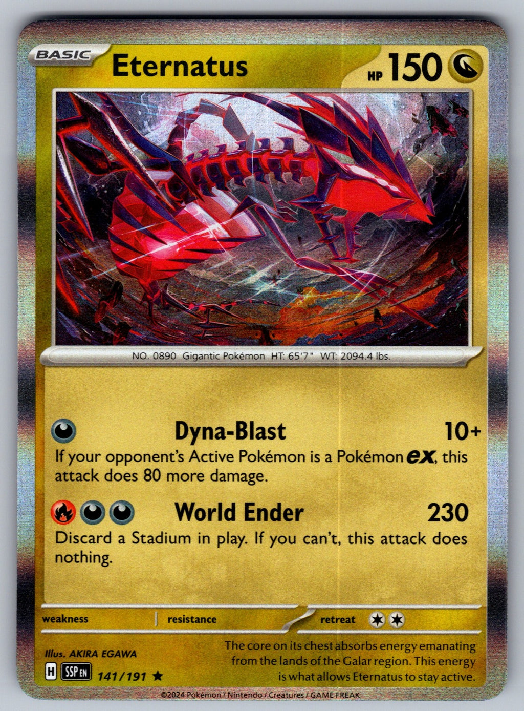 Eternatus Holo Rare SV08: Surging Sparks 141/191 NM 2024