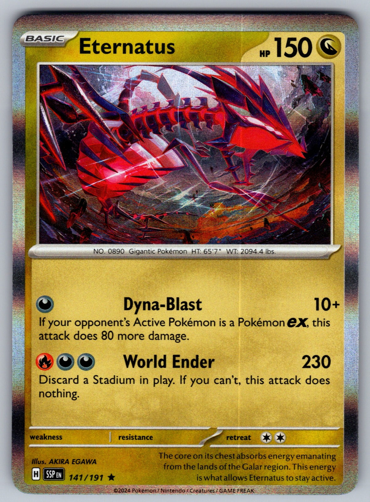 Eternatus Holo Rare SV08: Surging Sparks 141/191 NM 2024