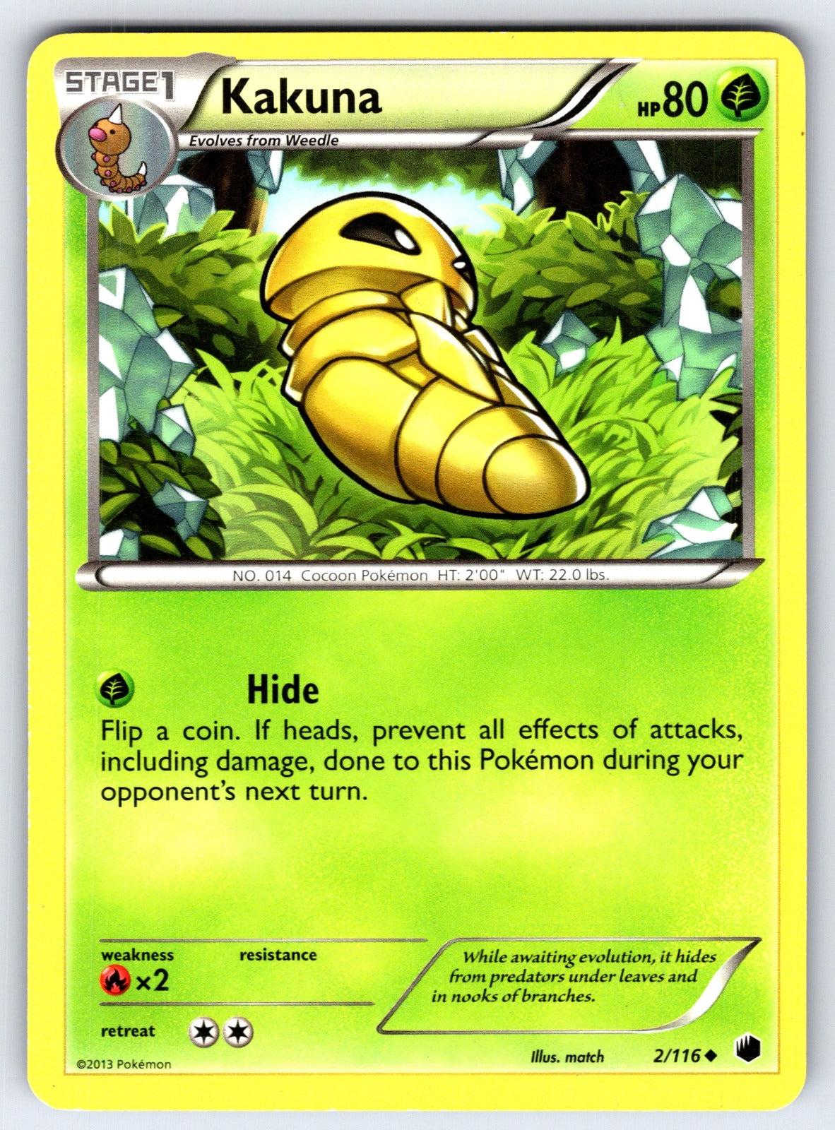 Kakuna Uncommon Plasma Freeze 2/116 LP 2013