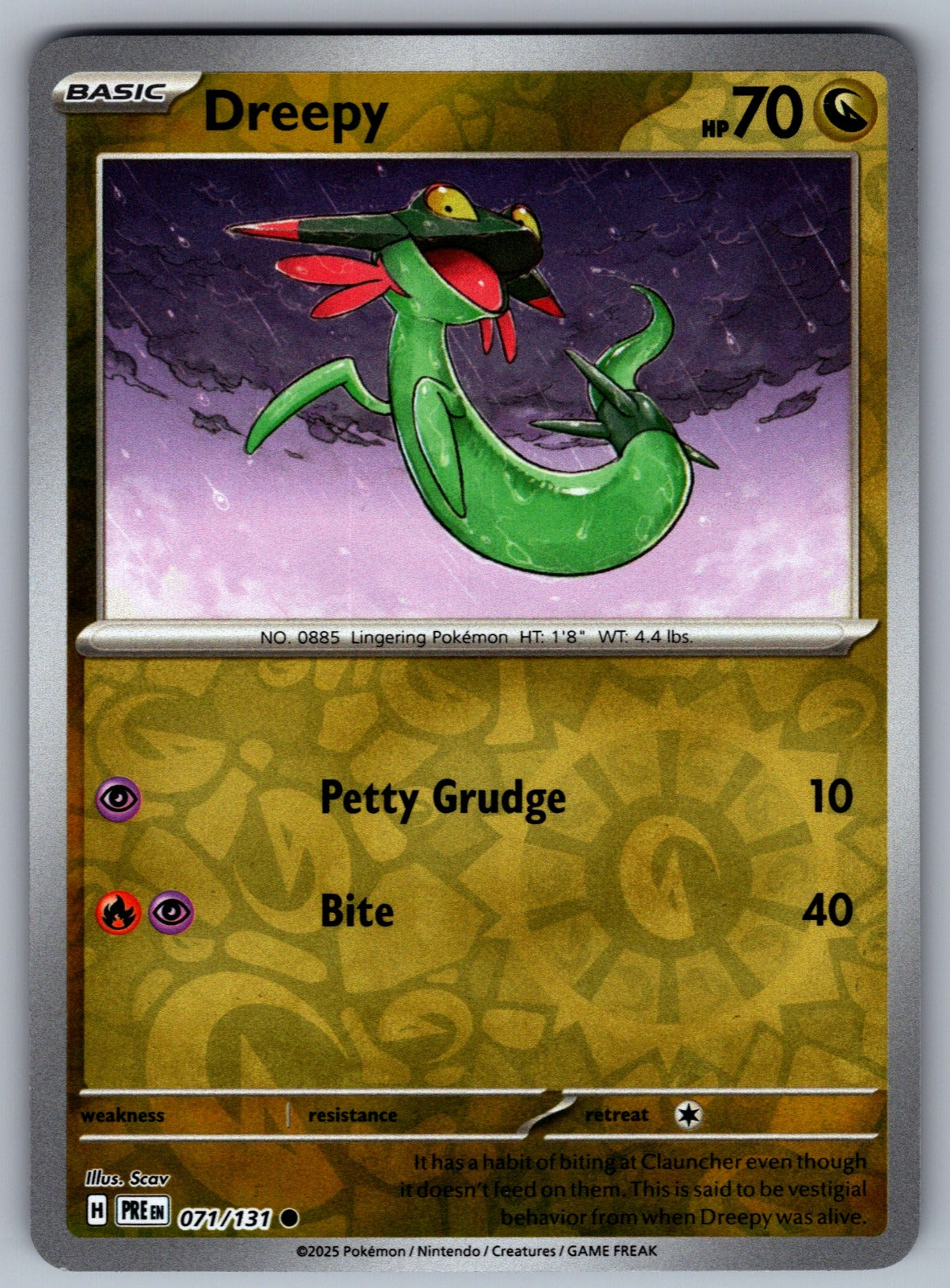 Dreepy Reverse Holo Common SV06: Twilight Masquerade 128/167 NM 2024