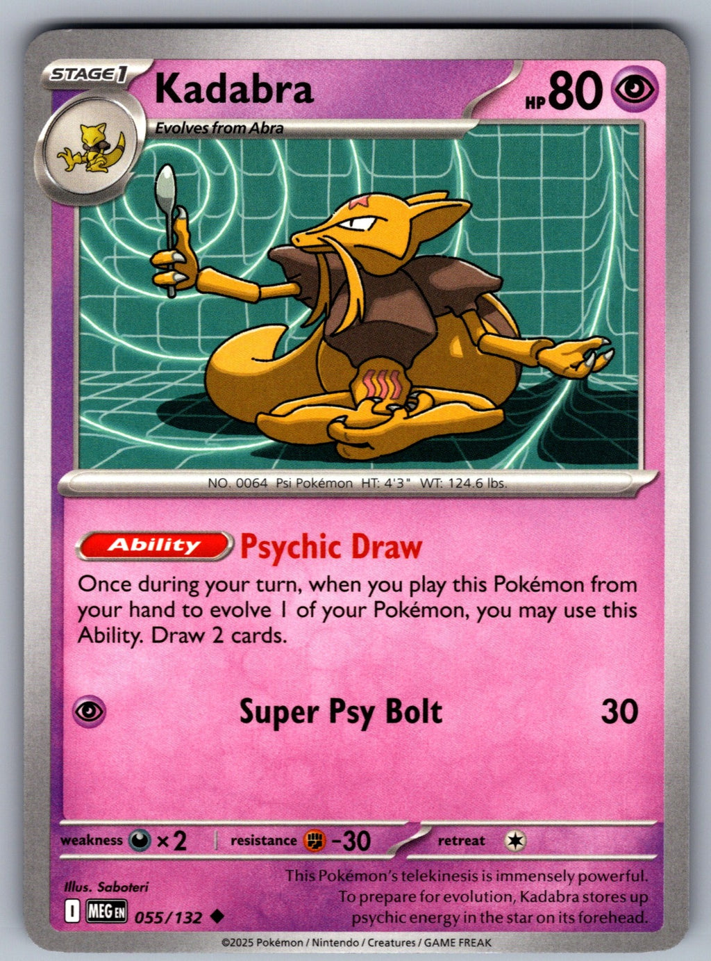 Kadabra Uncommon ME01: Mega Evolution 055/132 NM 2025
