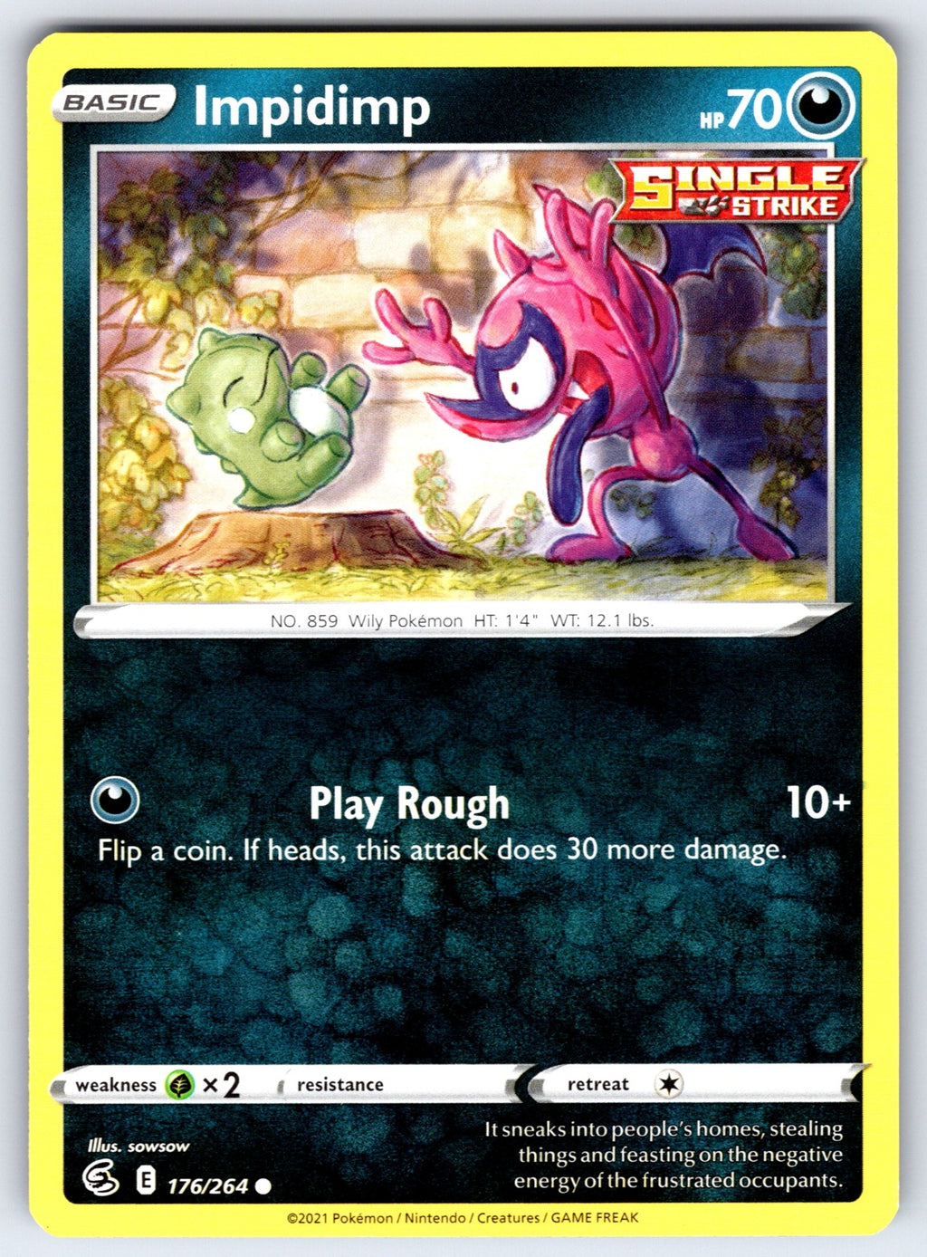 Impidimp Common SWSH08: Fusion Strike 176/264 NM 2021